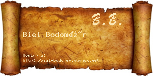 Biel Bodomér névjegykártya